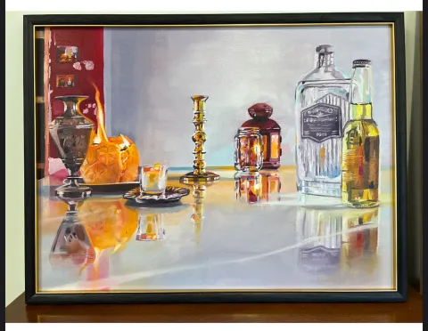 A Marble Countertop Light and Reflections — Arthur Lipscomb